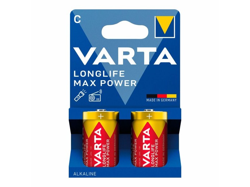 Батерии Varta longlife max power 1,5 V Вид C LR14 (2 броя)