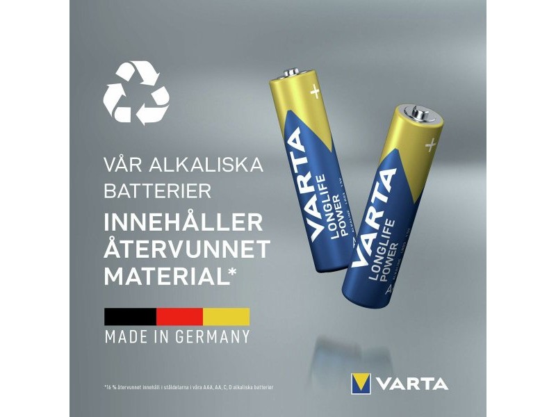 Батерии Varta longlife power aaa - lr03 1,5 V AAA LR03 (24 Части) (24 броя)