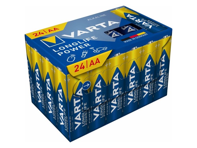 Батерии Varta alkalina longlife power aa - lr06 1,5 V AA LR06 (24 Части) (24 броя)