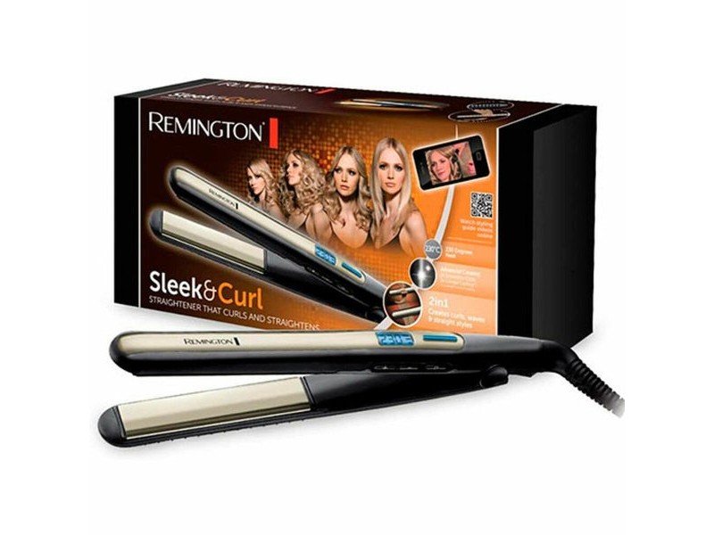 Преса за коса Remington Sleek & Curl Черен 110 mm 150°C - 230°C