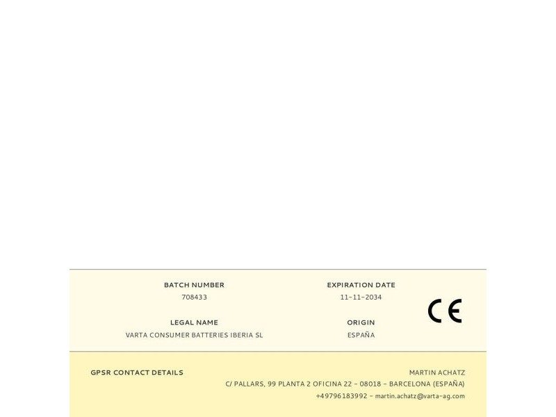 Батерии Varta longlife max power aaa - lr03 1,5 V AAA (8 Части) (10 броя)