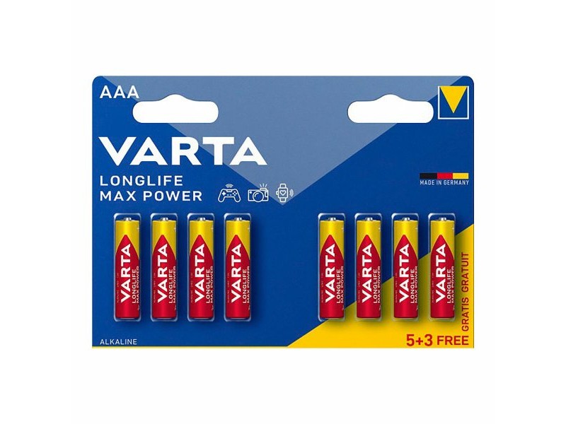 Батерии Varta longlife max power aaa - lr03 1,5 V AAA (8 Части) (10 броя)