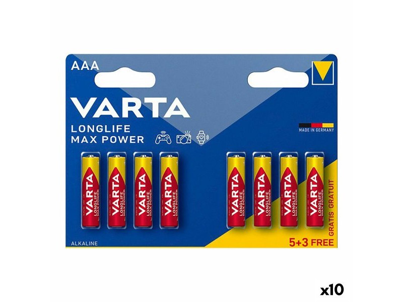 Батерии Varta longlife max power aaa - lr03 1,5 V AAA (8 Части) (10 броя)