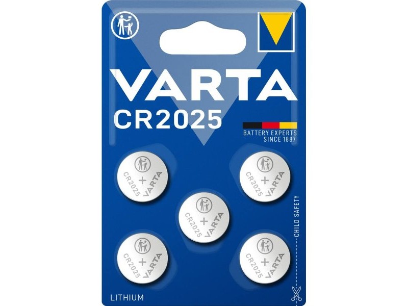 Литиеви кръгли батерии Varta 6025101415 CR2025 3 V (5 броя) Литиеви кръгли батерии Varta 6025101415 CR2025 3 V (5 броя)