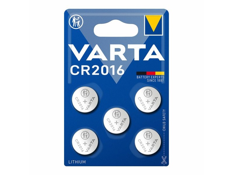 Литиеви кръгли батерии Varta 6016101415 CR2016 3 V (5 броя)