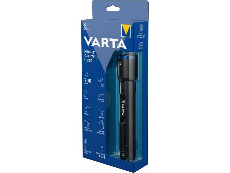 фенер LED Varta Night Cutter F30R Резервна батерия 700 lm