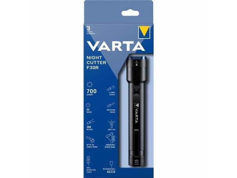 фенер LED Varta Night Cutter F30R Резервна батерия 700 lm