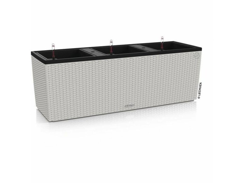 Саксия за самостоятелно поливане Lechuza Светло сив 100 x 32,5 x 34,5 cm Квадратен