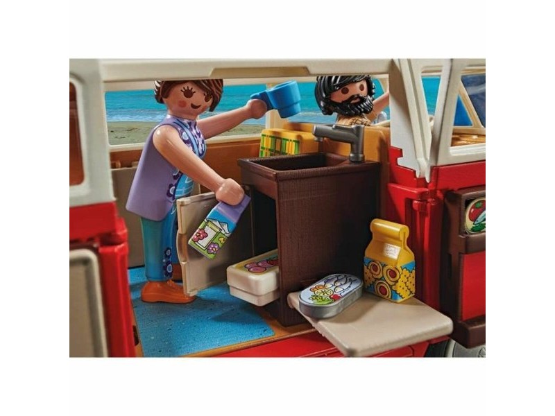 Игра Комплект Превозни Средства Playmobil 70176 Volkswagen T1 Bus Червен