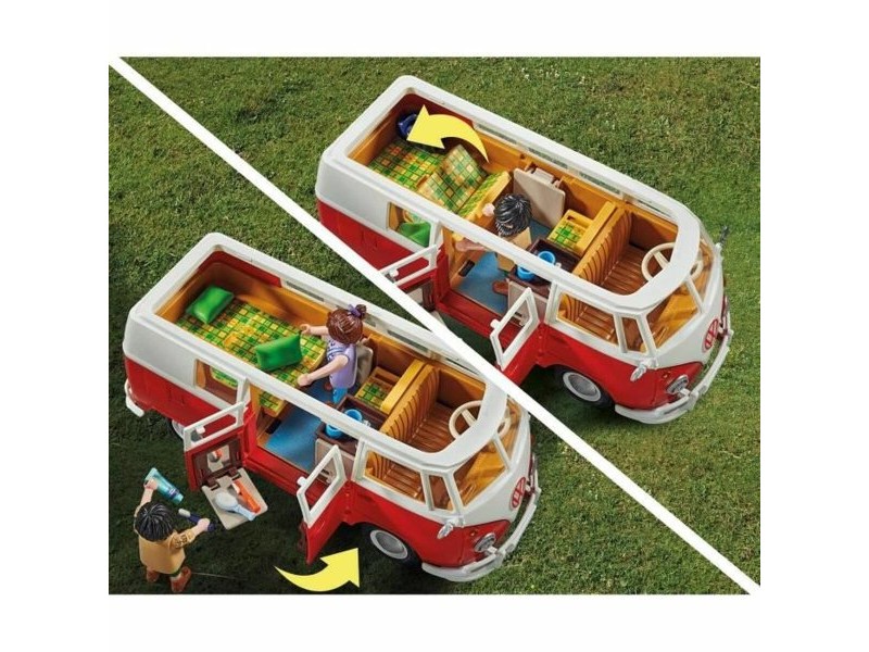 Игра Комплект Превозни Средства Playmobil 70176 Volkswagen T1 Bus Червен