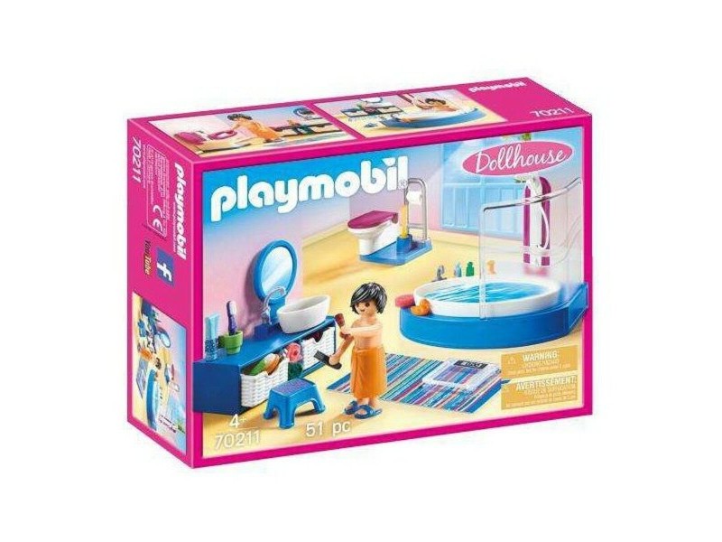 Playset Dollhouse Bathroom Playmobil 70211 Бани (51 pcs)