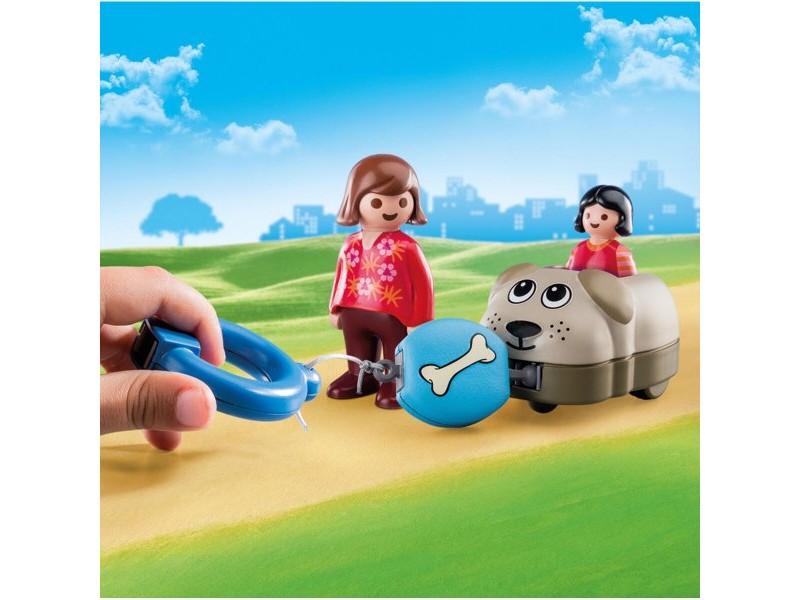 Playset Playmobil 1.2.3 Куче Деца 70406 (6 pcs)