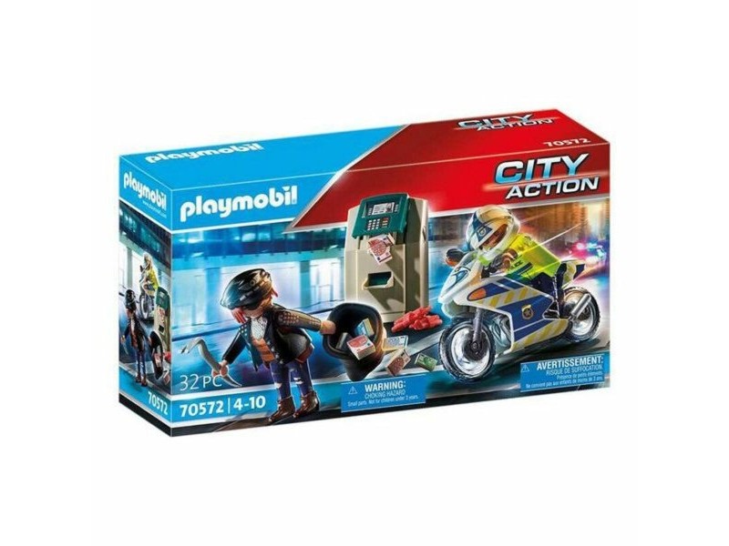 Playset City Action Police Motorbike Playmobil 70572 32 Части (32 pcs)