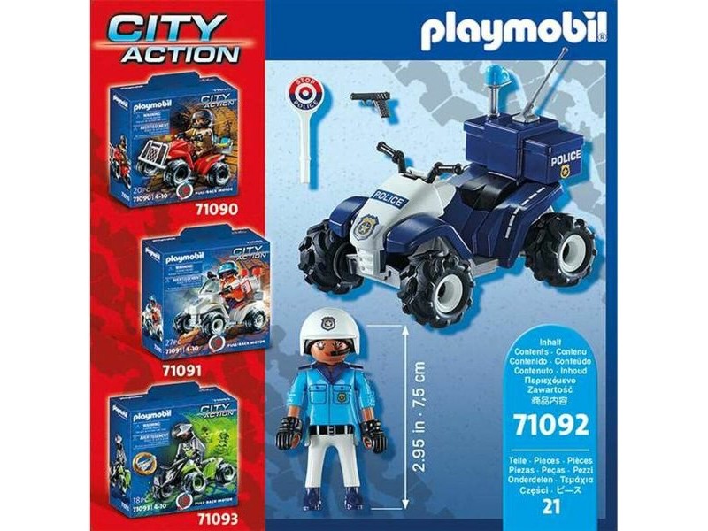 Игра Комплект Превозни Средства Playmobil Speed Quad City Action 71092 Полиция (21 pcs) Игра Комплект Превозни Средства Playmobil Speed Quad City Action 71092 Полиция (21 pcs)
