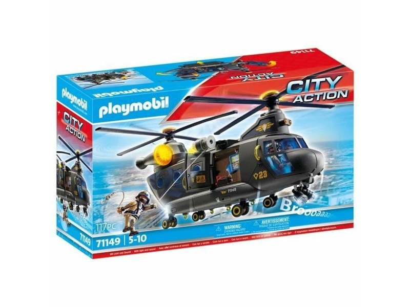 Комплект играчки Playmobil Police Plane City Action Пластмаса