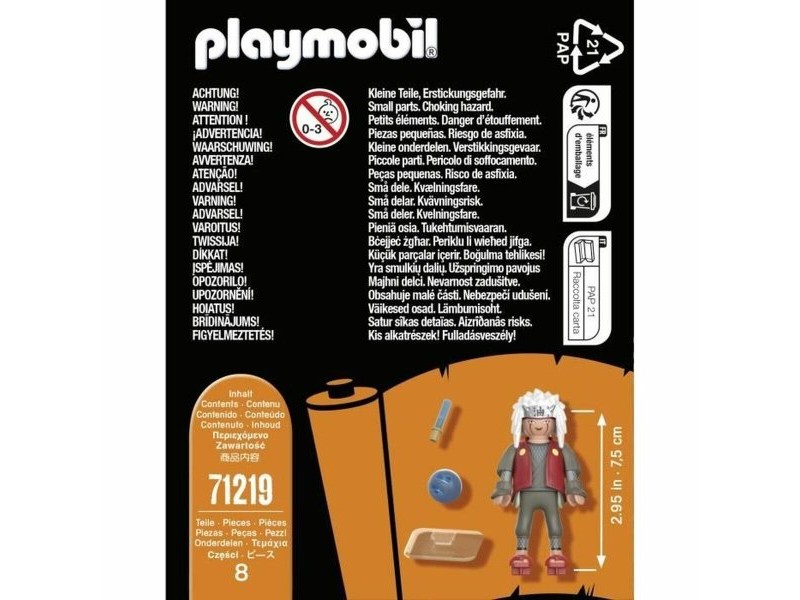 Playset Playmobil Naruto Shippuden - Jiraiya 71219 8 Части