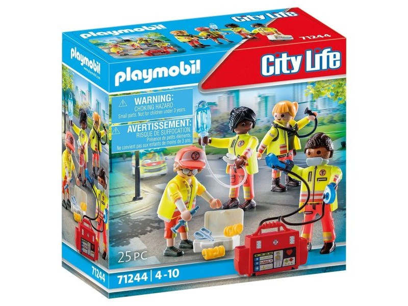 Playset Playmobil 71244 City Life Rescue Team 25 Части