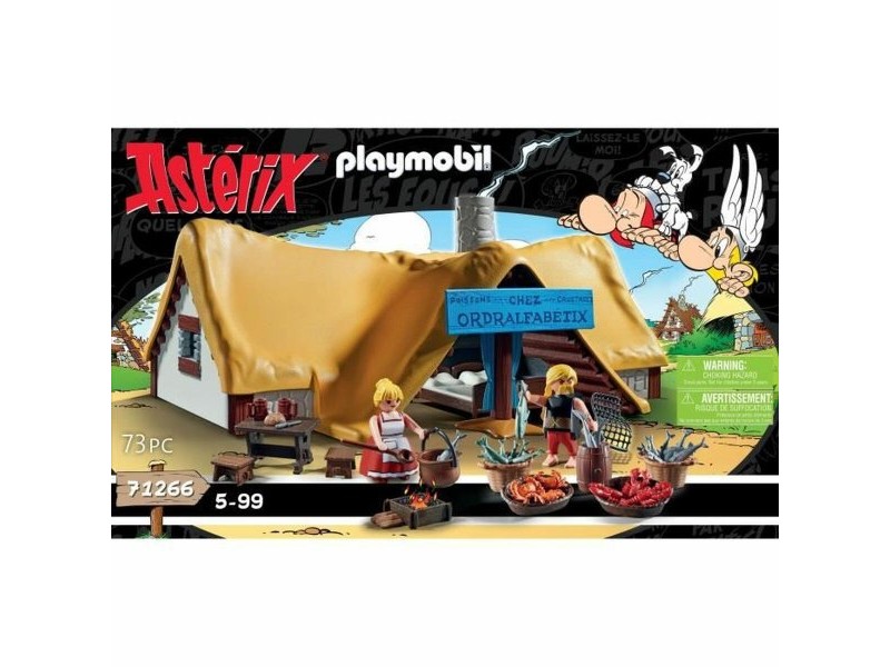 Playset Playmobil Astérix: Ordralfabetix Hut 71266 73 Части