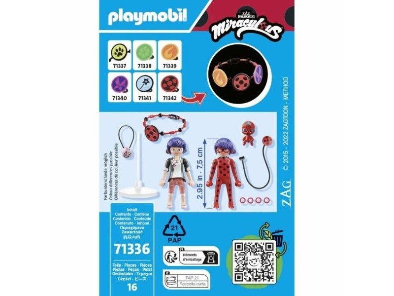Playset Playmobil 71336 Miraculous: Marinette & Ladybug 16 Части
