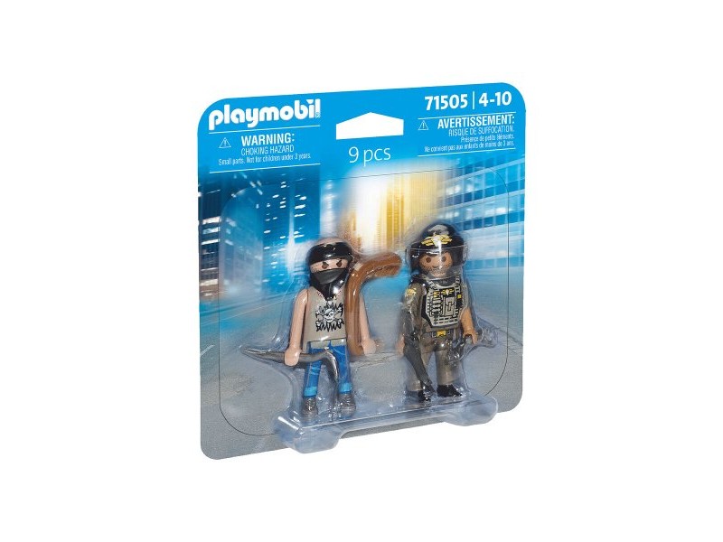 Playset Playmobil 71505 Полиция Крадец 9 Части