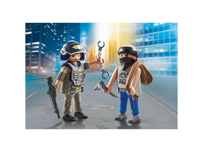 Playset Playmobil 71505 Полиция Крадец 9 Части