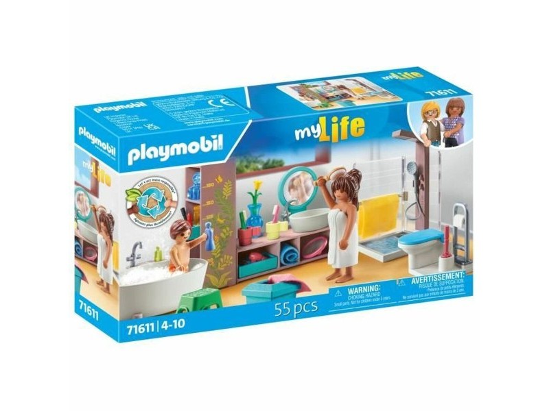 Playset Playmobil 71611 - Bathroom bathtub 55 Части