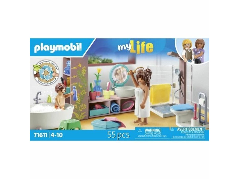 Playset Playmobil 71611 - Bathroom bathtub 55 Части