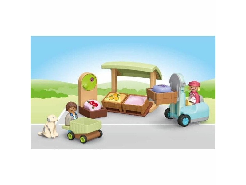 Playset Playmobil Junior 71691 - Organic fruit and vegetable stall 17 Части