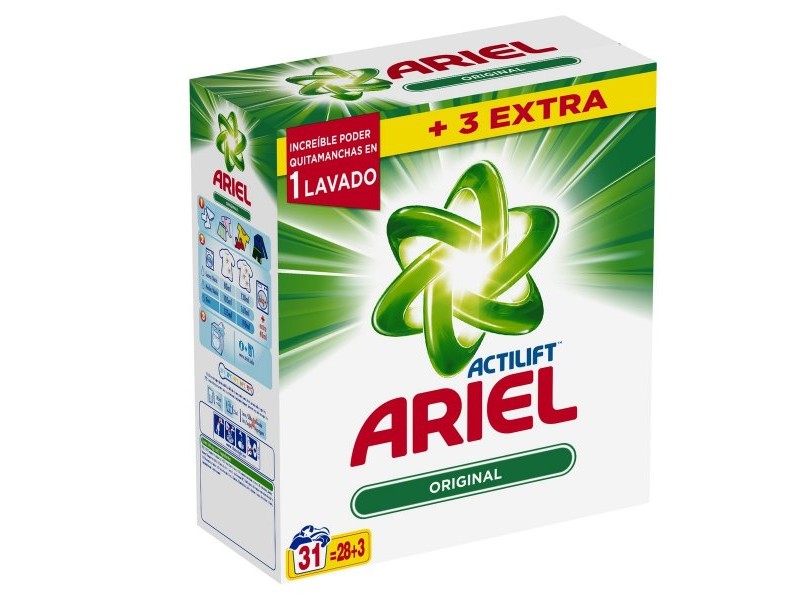 Почистващ препарат Ariel Actilift Original 2015 g На прах 31 изпирания