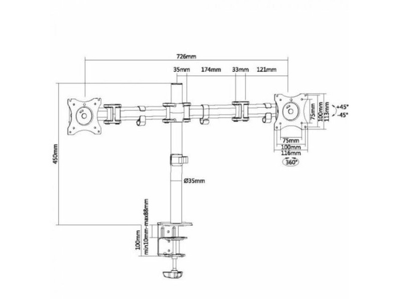 Поставка за монитор Equip 650115 13