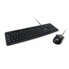 Клавиатура с мишка Equip 245201 Черен Испанска Qwerty испански