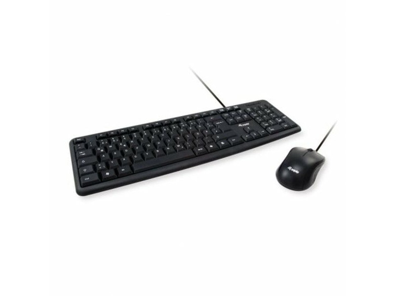 Клавиатура с мишка Equip 245201 Черен Испанска Qwerty испански