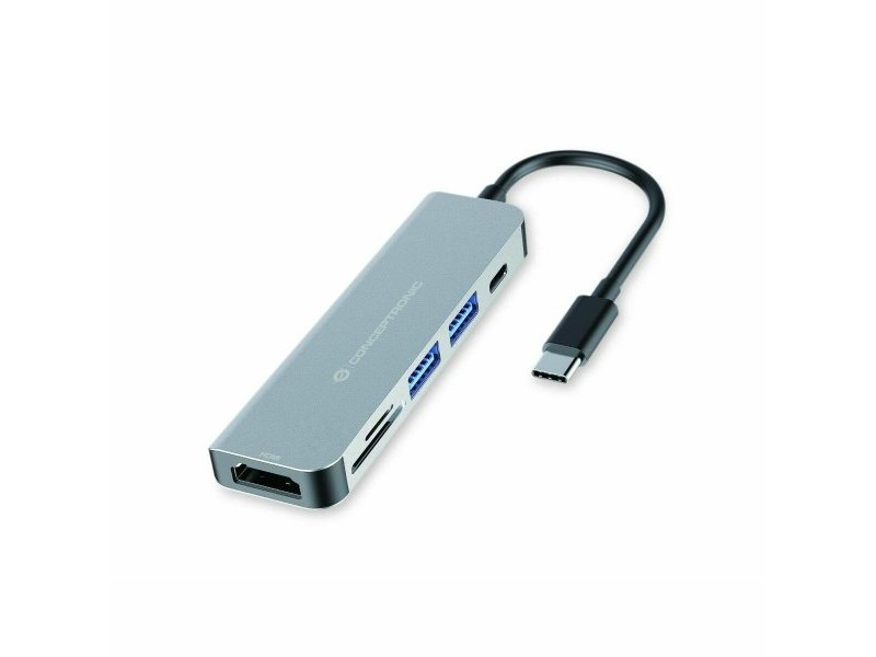 USB извод Conceptronic 6 в 1 Сив Алуминий