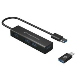 USB извод Conceptronic HUBBIES06B Черен (1 броя)