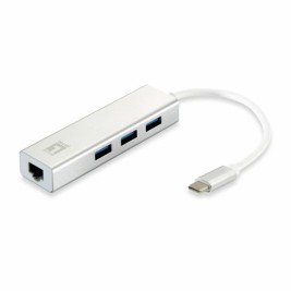USB извод Level One USB-0504 Черен Сребрист