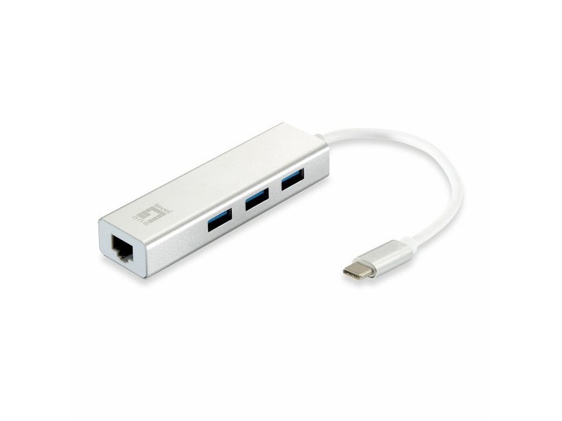 USB извод Level One USB-0504 Черен Сребрист