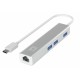 USB извод Level One USB-0504 Черен Сребрист