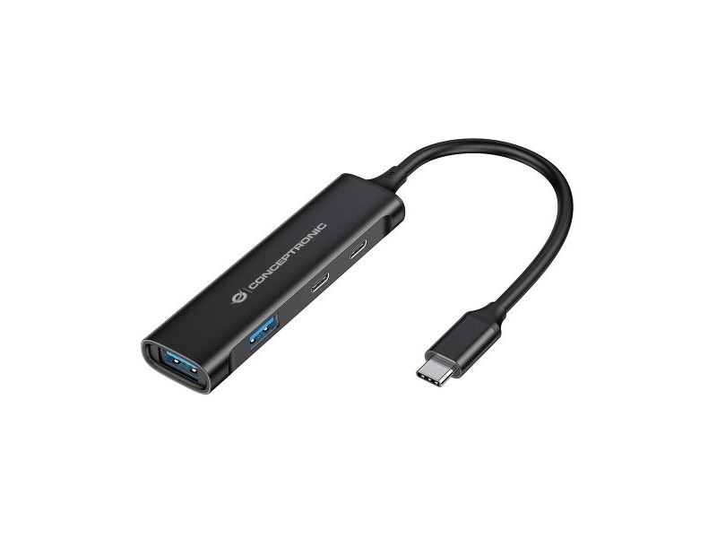 USB извод Conceptronic HUBBIES12B Черен (1 броя)