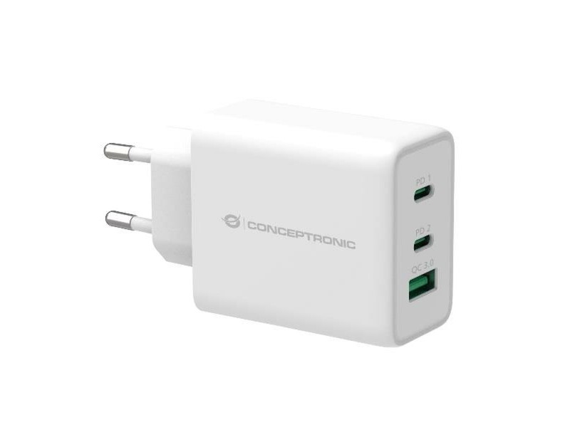Зарядно за стена Conceptronic ALTHEA12W Бял 65 W Зарядно за стена Conceptronic ALTHEA12W Бял 65 W
