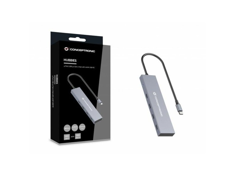 USB извод Conceptronic HUBBIES14G Сив