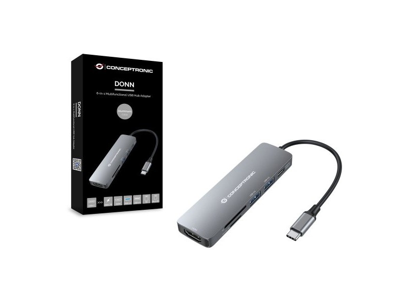 USB извод Conceptronic 110517507201 Сив