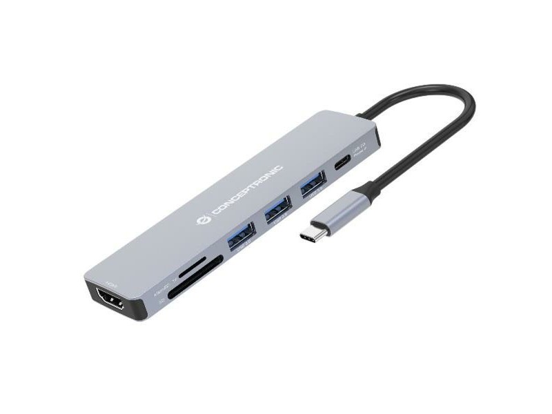 USB извод Conceptronic 110519207101 Сив Многоцветен 100 W