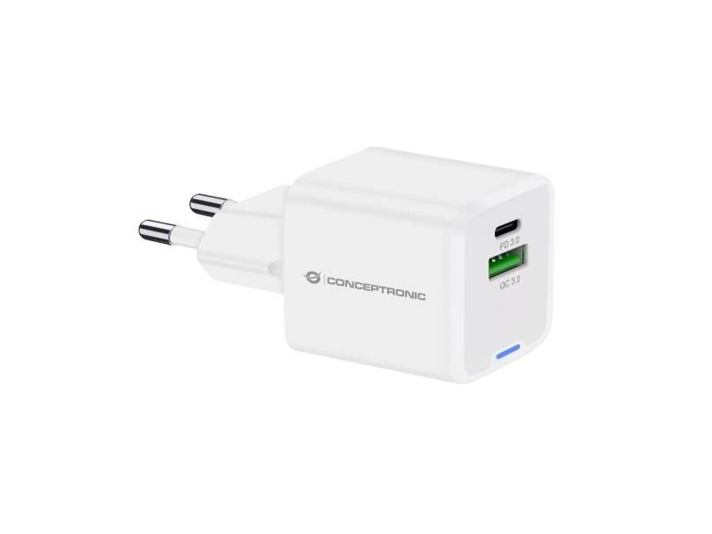 Зарядно за стена Conceptronic 120550203101 Бял 20 W Зарядно за стена Conceptronic 120550203101 Бял 20 W
