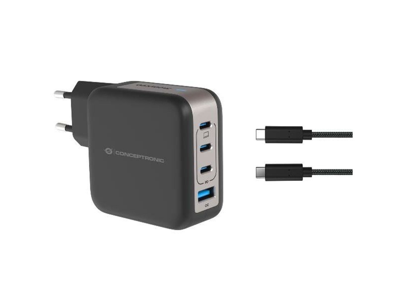 Зарядно за стена Conceptronic 120550903101 Черен 100 W Зарядно за стена Conceptronic 120550903101 Черен 100 W