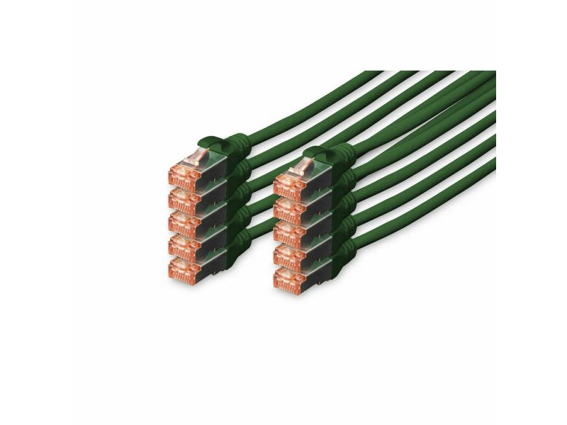 UTP категория 6 твърд мрежови кабел Digitus 0,25 m (10 uds)