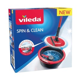 Mop with Bucket Vileda Spin & Clean Въртящ се полипропилен