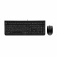 Клавиатура с мишка Cherry JD-0800ES-2 Черен Испанска Qwerty QWERTY