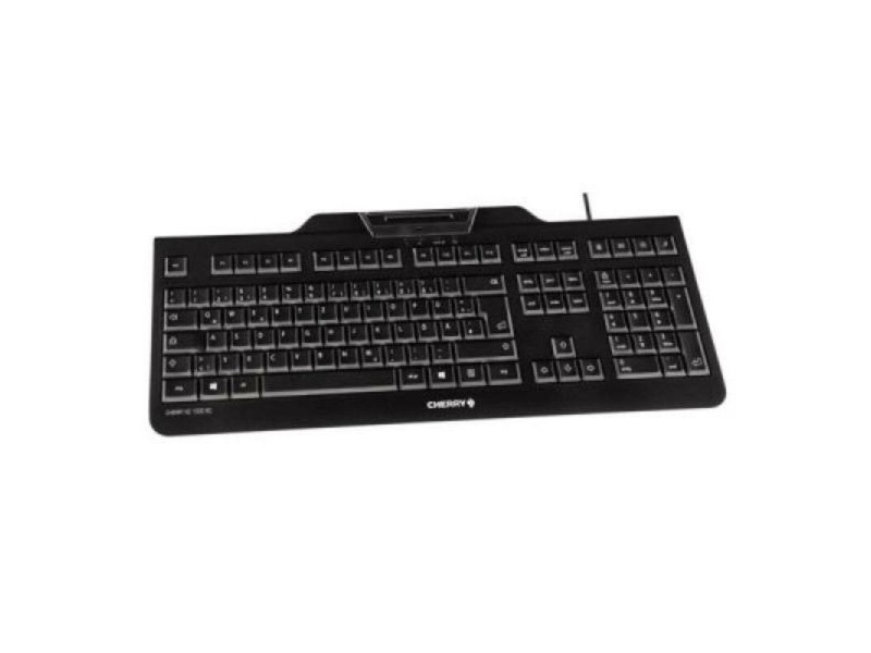 Keлавиатура с четец Cherry JK-A0100ES-2 Черен Испанска Qwerty QWERTY