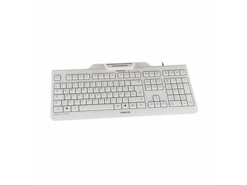 Keлавиатура с четец Cherry JK-A0100ES-0 Бял Сив Испанска Qwerty QWERTY