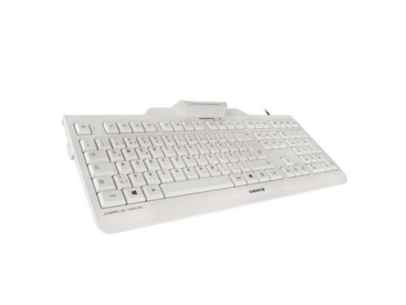 Keлавиатура с четец Cherry JK-A0100ES-0 Бял Сив Испанска Qwerty QWERTY